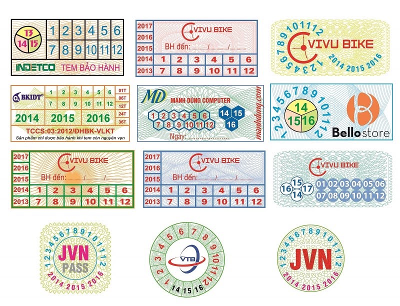 In tem bảo hành nhanh chóng và chất lượng tại In Á Đông